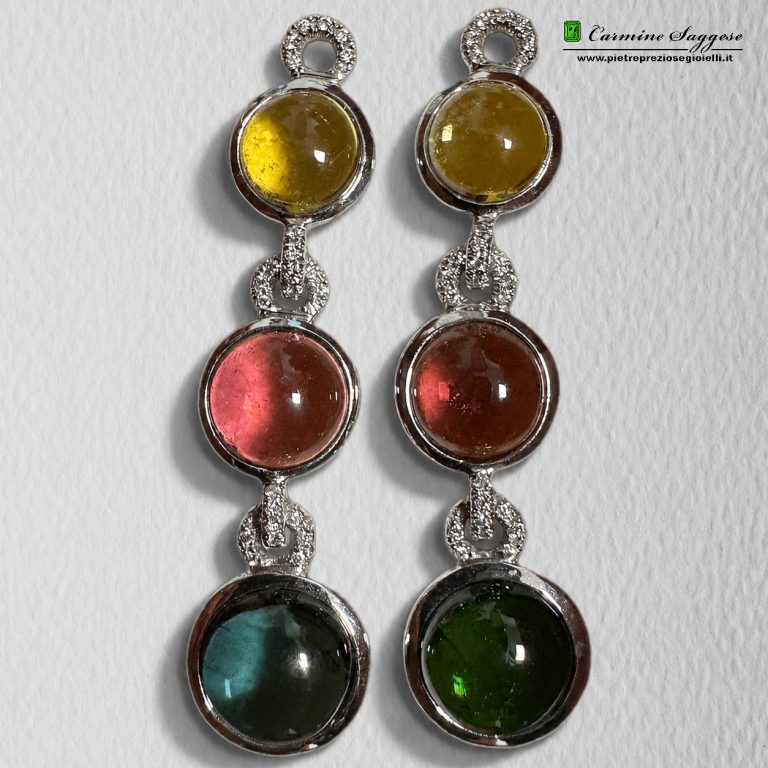 ORECCHINI TORMALINE CABOCHON