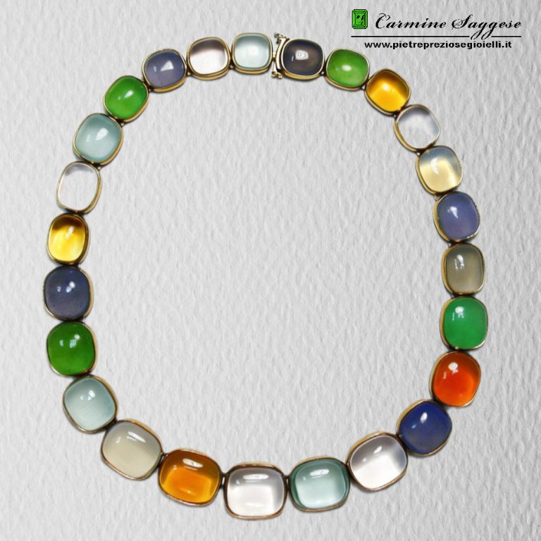 COLLANA BRONZO PIETRE DURE